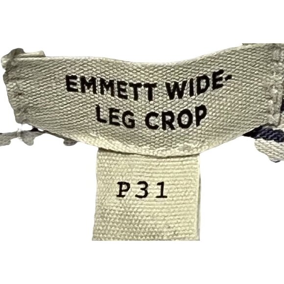 Madewell Women Pinstripe Jean Size 31 Petite Crop Wide New - Picture 7 of 9